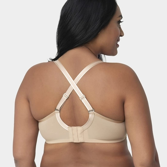 Curvy Couture Womens Tulip Smooth T-Shirt Bra Bra nude 34G - Picture 4 of 7